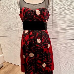 Tracy Reese Red and White Midi Sundress